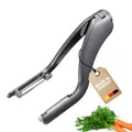 Westmark Gemüse- und Spargel-Schäler Peel-Star Alu "Special Dark Edition", Edelstahlklingen, hochwertige Spezialbeschichtung, Aluminium/Edelstahl, Anthrazit, 6050226Z