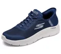Skechers Damen Go Walk Flex Hands Free Slip-ins-Grand Entry Sneaker Sneakers, Navy Textile/White Trim, 37 EU