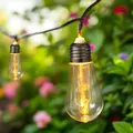 1.10 Lichterkette mit 10 Glühbirnen - ca. 450 cm - LIGHTING CHAIN mit Netzteil und Timer