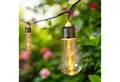 Spetebo LED-Lichterkette Deko Beleuchtung mit 10 LED Glühbirnen - 450 cm - mit Netzstecker, 10-flammig, mit Timer