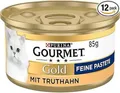 Purina Gourmet Gold Feine Pastete Truthahn Katzennassfutter Dose 12 x 85 g