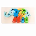 Holzpuzzle Elefant mit Zahlen von 1 bis 10- 3910