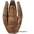 Eglo Tischleuchte, Braun, Schwarz, Metall, Textil, länglich,länglich, 31 cm, mit Schalter, Lampen & Leuchten, Innenbeleuchtung, Tischlampen, Tischlampen