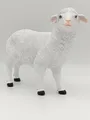 Geschenkestadl Gartenfigur Schaf wetterfest 23 cm hoch Tier Figur (Natur)