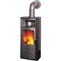 Hark Opera-B Kaminofen Ofenkacheln Meteorschwarz 5 kW mit Automatik
