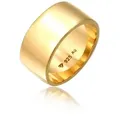 Elli Fingerring Stacking Bandring Basic Breit Trend Schmuck Geschenk 925 Silber goldfarben 56