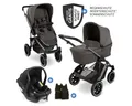 ABC Design Kombi-Kinderwagen Salsa 5 Air Set - Almond, 3in1 Kinderwagen Buggy mit Babywanne, Babyschale, Sportsitz & Zubehör
