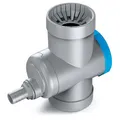 YourCasa Regensammler [Downpipe] Überlaufstop, Absperrhahn & Metallfilter - Verbinde Fallrohr 68-100mm DN100 und Regentonne Fallrohr Regensammler Regenwassersammler Regenrinnen Ablauf (Grau)