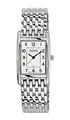 DUGENA Damen-Armbanduhr 7000120 Quadra Artdeco, Quarz, weißes Zifferblatt, Edelstahlgehäuse, Saphirglas, Edelstahlarmband, Doppelfaltdrückerschließe, 5 bar