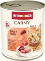 animonda Carny Adult Rind + Huhn (6 x 800 g), Katzennassfutter für ausgewachsene Katzen, Nassfutter mit 100 % frischen, fleischlichen Zutaten, Katzenfutter ohne Getreide und Zucker