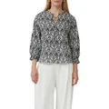 s.Oliver BLACK LABEL Langarmbluse mit All-Over Print blau 48 EU