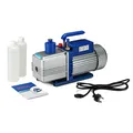 Melko Vakuumpumpe 2-stufig Unterdruckpumpe Klimaanlage Vacuumpumpe 10CFM mit Gehäuse aus Aluminiumlegierung, silber/blau, 43 x 14,2 x 28 cm