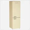 WOLKENSTEIN KG250.4RT SC Retro Kühl-Gefrierkombination, 249 Liter, creme - Beige/Silber