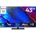 MEDION 108 cm (43 Zoll) Fernseher (Smart TV, 4K, Dolby Vision HDR, Prime Video, Disney+, Dolby Atmos, DTS X, kompatibel mit Google TV, PVR, Bluetoo... - Schwarz