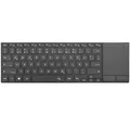 Rii Kabellose Tastatur mit Touchpad Büro, Wireless Keyboard Office, Deutsche QWERTZ-Layout, Tastatur Kabellos Geschenke für Laptops, Desktops, Smart-TVs, Tablets, Schwarz (2.4G+BT)