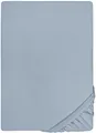 Spannbettlaken BIBERNA "Marc", blau (bleu), L:200cm