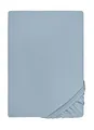 biberna Feinjersey Spannbettlaken 140x200-160x200 cm blau | 100% Baumwolle Spannbetttuch für Franz. Betten | Atmungsaktiv, Bügelfrei & mit Rundumgummizug | Oeko-TEX Zertifiziert | Modell 0077144