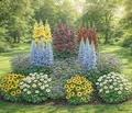 Bio Stauden-Set Bunter Landhausgarten 12 Stauden / 5 Sorten je 5-20 cm, Dehner