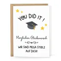 Karte "YOU DID IT !" mit Briefumschlag Prüfung bestanden Abschluss
