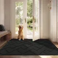 Fußmatte Dunkelgrau 80x120cm Rutschfest Waschbar Innen