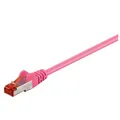 Dönges Patchkabel Cat. 6, 2x RJ45 mit S/FTP, 1 m, magenta