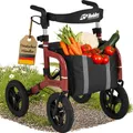 Outdoor Rollator mit Luftbereifung Leichtgewichtrollator fürs gelände, bis 150kg