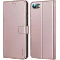 Ganbary iPhone SE 2022 Leder Handyhülle Roségold Hülle Standfunktion