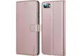 LuxusKollektion Handyhülle Ganbary iPhone SE 2022 Leder Handyhülle Roségold Hülle Standfunktion