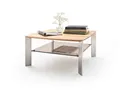 MCA furniture Couchtisch Neli, Eiche-massiv Glas quadratisch 80 cm