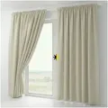 Beautex Verdunkelungsvorhang 2er Set Verdunkelungsgardine mit U-Band, Blackout Vorhang abdunkelnd (2 St), Kräuselband, verdunkelnd beige 140 cm x 175 cm