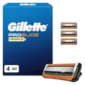 Gillette Proglide Power Rasierklingen Herren, 4 Original Ersatzklingen — 2X Gleitstreifen vor und nach Den Klingen Und Everglide Gleitstreifen für Unglaubliche Gründlichkeit und Komfort