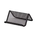 D.RECT Visitenkartenhalter aus Metallgeflecht | Metall Mesh | Namenskartenhalter für Büro | Visitenkarten-Display| Schwarz