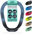 AARON Lock One Fahrradschloss mit 5-stelligem Zahlencode, Kettenschloss aus Stahl und hoher Sicherheitsstufe | Schloss für für E-Bike, Mountainbike, Trekkingrad, Tourenrad, Rennrad in grau-blau