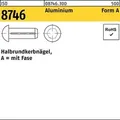 Halbrundkerbnagel ISO 8746 Fase 2x 3 Aluminium 500 Stück