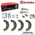 BREMBO Bremsbacken + Federnsatz + Nachsteller für BMW 1-4 X1 F22 F87 F23 F22 F87