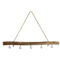 Dekozweig Holz 5 Haken Fensterhänger braun natur Deko Landhaus Ast Dekoast 50 cm