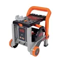 Smoby - Black + Decker 3-in-1 Multi-Werkbank mit Werkzeugkoffer - kleine Werkbank, mobiler Trolley, praktische Schubkarre, mit viel Zubhör, für Kinder ab 3 Jahren