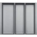 SOTECH ORGA-BOX-2 Multifunktionseinsatz Tiefe 462mm Höhe 50,5mm Für Nobilia Küchen Canvas Struktur Silbergrau 509mm