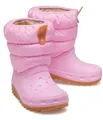 Crocs Unisex Kinder Classic Neo Puff Boot T Stiefel, Pink Tweed/Gum, 23/24 EU