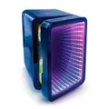 Canal Toys - So Chill - Infinity LED Mini-Kühlschrank - 6 Dosen (8 Mini) - USB 5V SELV - Spiegeleffekt-Tür - 12 LED-Modi - Sticker zum Personalisieren - Büro • Schlafzimmer • Auto • Gaming - INF 041