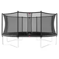 BERG Trampolin Grand Favorit Regular 520 + Sicherheitsnetz Comfort Grau - Dunkelgrau