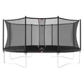 BERG Grand Favorit Regular Trampolin oval 520 cm Grau | inkl. Sicherheitsnetz Comfort | Airflow für 50% mehr Sprungkraft | UV-beständiger Schutzrand | Robuster Stahlrahmen
