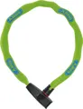 ABUS Kettenschloss Catena 6806K – Leichtes Fahrradschloss aus gehärtetem Stahl mit modischem Textilschlauch – Vierkantkette mit ABUS-Sicherheitslevel 6 – 85 cm – Grün