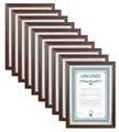IDEAL TREND 2er 3er 5er 10er Pack Dokument Bilderrahmen 21x29,7 DIN A4 Urkunde Foto Rahmen: Farbe: 10er Pack Mahagoni