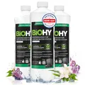 BiOHY Bodenreiniger für Wischroboter Station mit Frühlingsduft (3 x 1 Liter) | Reinigungsmittel Konzentrat für alle Wisch & Saugroboter mit Nass-Funktion | Schaumarm & Streifenfrei | Für alle Böden