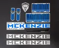 Non-Branded Fahrradrahmen Fahrrad Rahmen Aufkleber Schriftzug Frame Sticker Set Decal blau grau