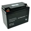 multipower MP20-6 AGM Batterie 6V 20Ah Bleiakku USV Notstrom Geräte Akku VRLA