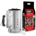 Weber 17631 Grillstarterset für Holzkohlegrills, Weber Anzünd-Set, Anzündkamin