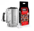 Weber Grillstarterset Holzkohlegrill Anzündkamin 2 kg Briketts 3 Anzündwürfel