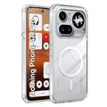 Fitudoos Hülle für Nothing Phone 4A Pro, Robuste PC-Rückseite Case+Stoßfesten TPU-Kante, Militärischen Grad Schutz Hülle, Schutz Magnetisch & Anti-Gelb Stoßfeste Handyhülle - Transparent